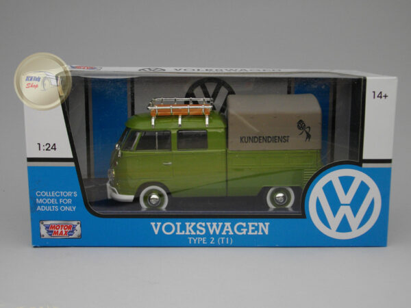Volkswagen Type 2 (T1) Double Cab Pick-Up “Kundendienst” 1:24 Motormax
