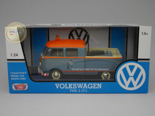 Volkswagen Type 2 (T1) Double Cab Pick-Up “VW Kundendienst” 1:24 Motormax