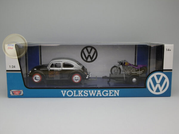 Volkswagen Beetle “Motorbike Trailer” 1:24 Motormax