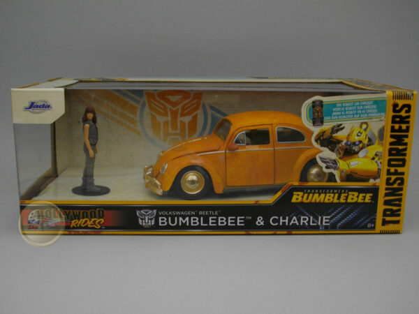 Volkswagen Beetle Bumblebee & Charlie Figure Transformers 1:24 Jada Toys